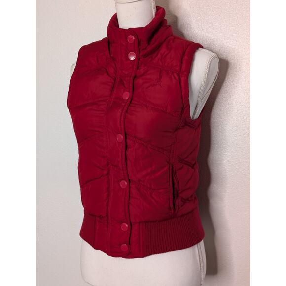 AEROPOSTALE Puffer Vest Juniors Size M Jacket Red - Picture 3 of 11